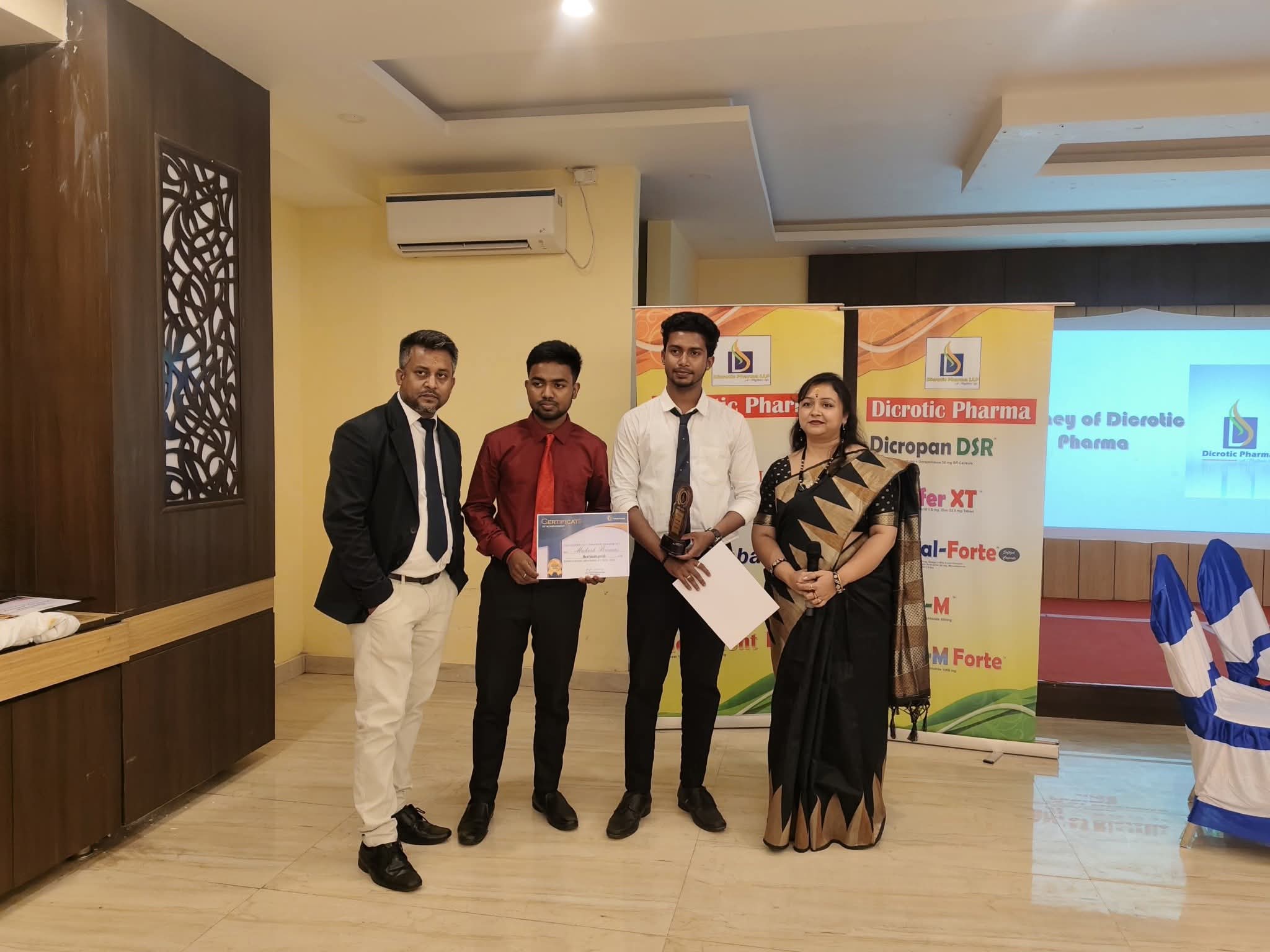 Dicrotic Pharma Annual Budget Meet FY 2025–2026, held at Mandarmani on 18th April 2025, celebrated 5 years of growth, teamwork, and dedication.  With the blessings of Prabhu Ram, we continue towards greater dreams.